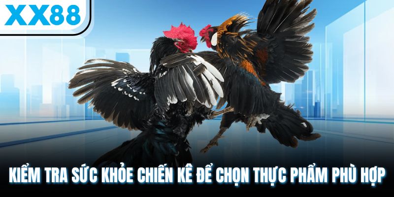 Kiểm tra sức khỏe chiến kê để chọn thực phẩm phù hợp